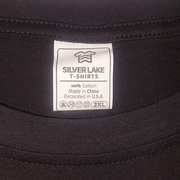 Silverlake 2XL Black Graphic T-Shirt with American Flag Design "Try That..." - Picture 3 of 5